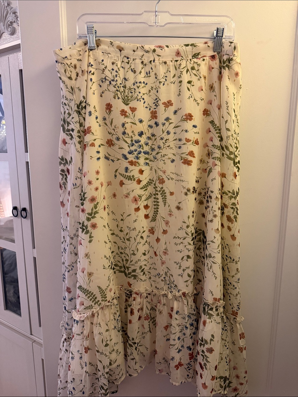Paper Parachute Offwhite Floral Maxi Skirt XL